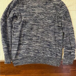 H&M Men's Navy Marled Crewneck Sweater
